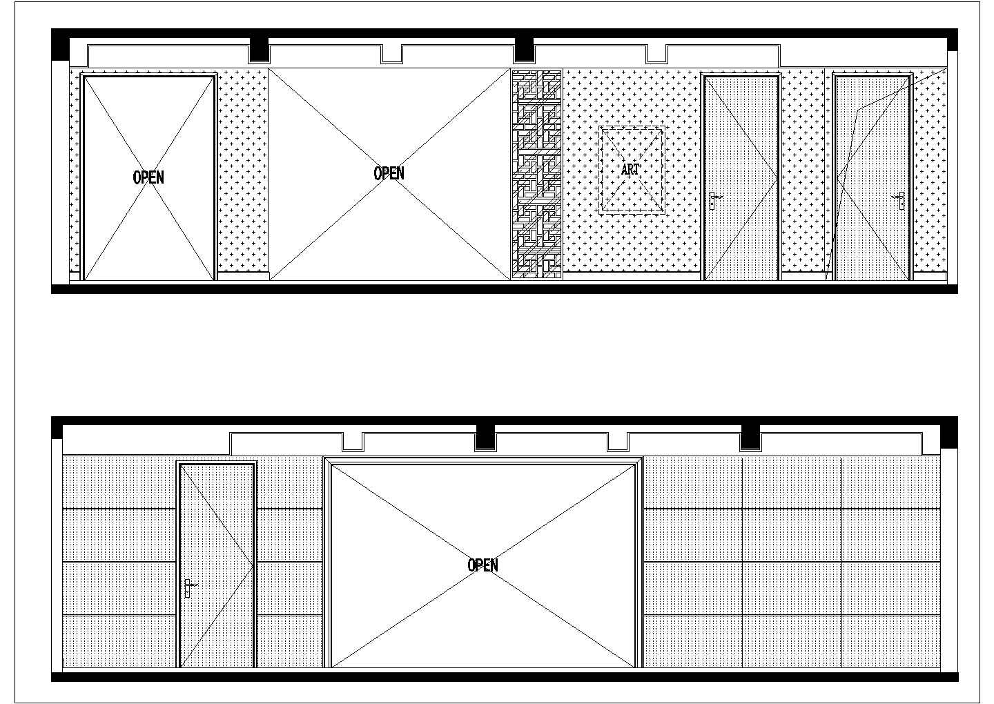 【南通】中式风格三室两厅室内装修施工图