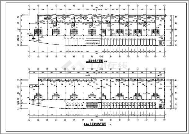 中心街商住楼建筑给排水设计施工图-图二