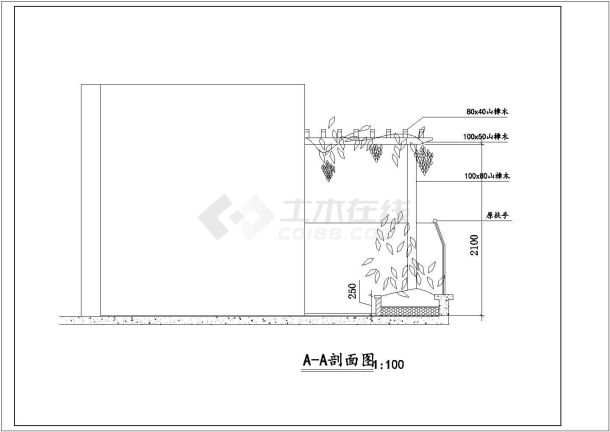 上海市沿海某私家花园cad方案设计图-图二