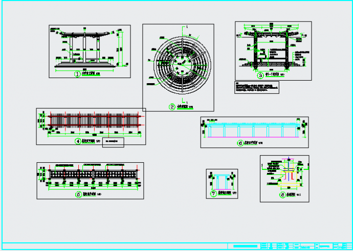 花架与亭子详细做法施工图_图1