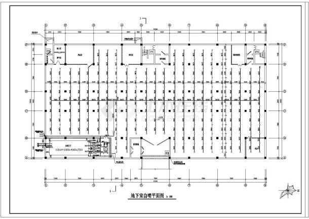 苏州某小区地下车库及物业楼详细给排水设计cad图纸-图二