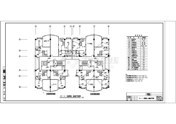 某地区11+1高层小区电气设计图纸-图一