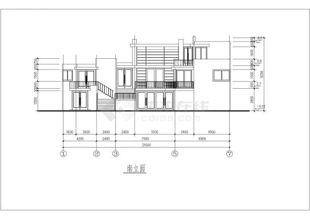 现代风格独立双层别墅建筑结构全套图-图二