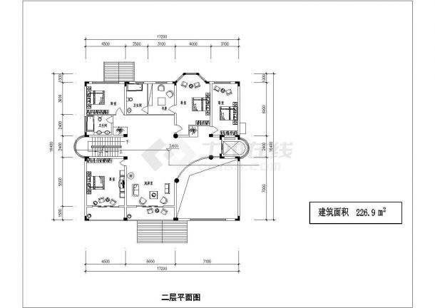 289.1平方米3层独栋别墅建筑图（含效果图）-图二