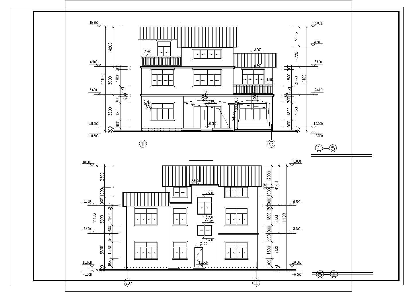 质朴实用三层农村房屋详细建筑设计图