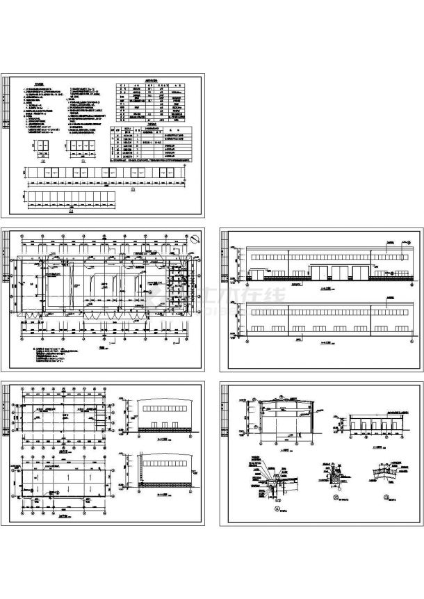 某755㎡单层检修厂房建筑施工图-图一