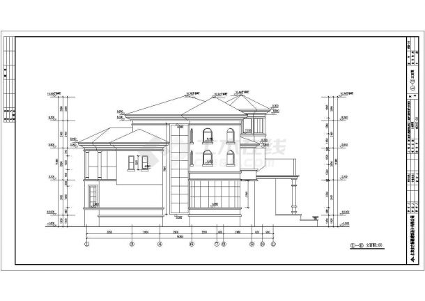 某新中式风格别墅建筑设计方案图（含效果图）-图一