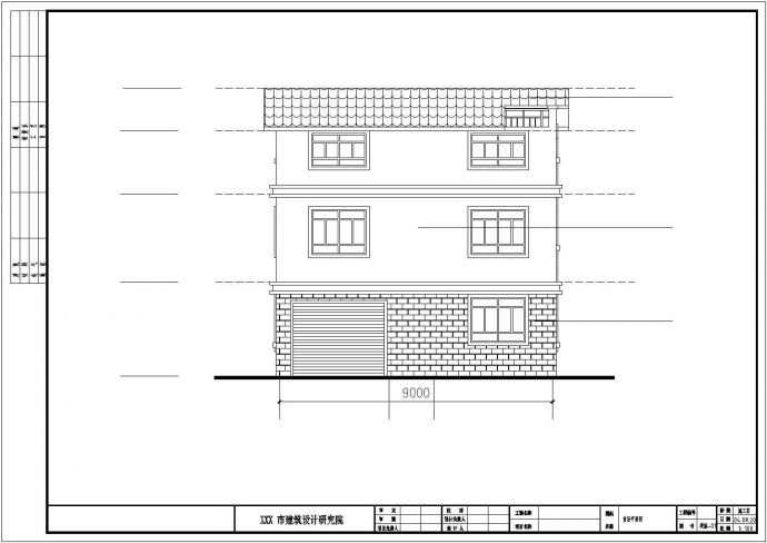 三层独栋别墅建筑CAD施工设计图（含效果图）_图1