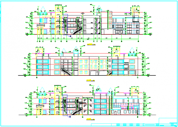 某地3层幼儿园建筑楼设计施工图纸-图一