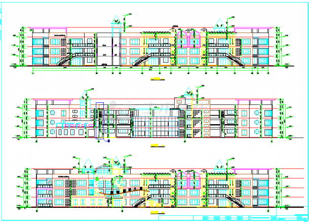 某地3层幼儿园建筑楼设计施工图纸-图二