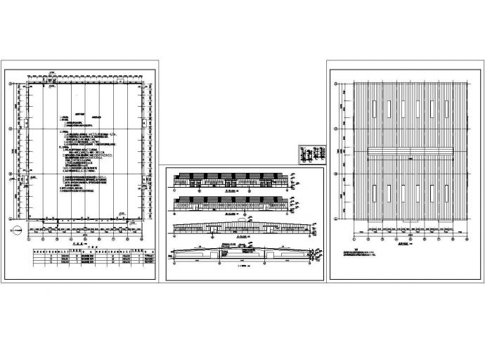 4415平方米钢排架库房一建筑图，含设计说明_图1