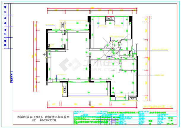 某城市时代浅色调欧式样板房装修设计施工图-图二