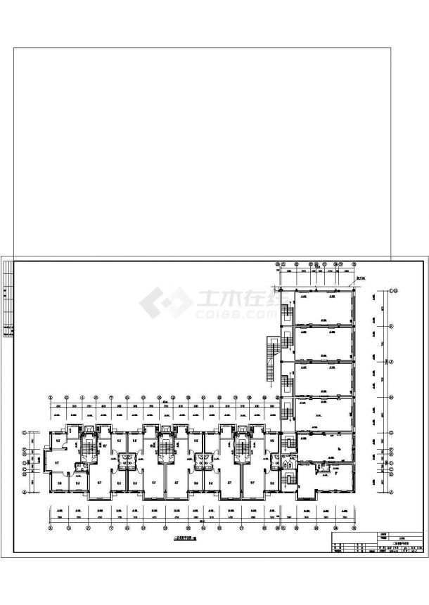 贵州某地住宅小区采暖带车库设计cad施工图-图二