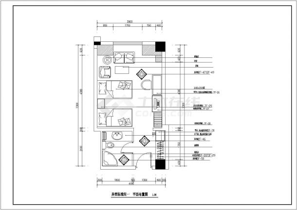 某地区酒店装修设计施工CAD详图-图二