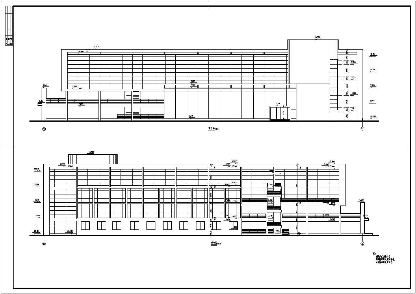 某地区四层框架结构厂区办公楼建筑设计图纸