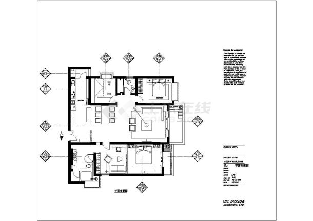 某地区住宅装修设计施工CAD详图-图一