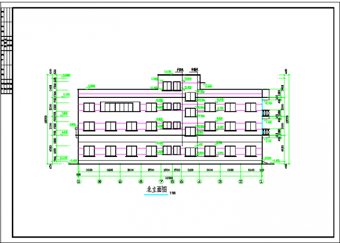 某三层工具公司多层办公楼建筑设计图_图1