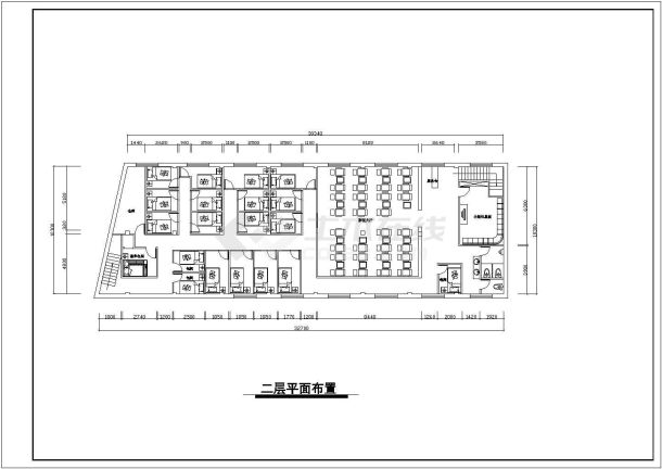 某地区浴场建筑设计方案施工CAD图-图二