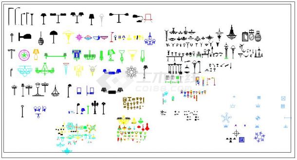 全套灯具素材CAD图纸-图一