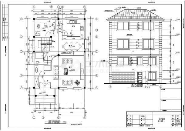 曙光小区北区独立式住宅A型建筑和结构图-图二