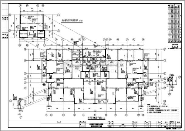 高层剪力墙结构住宅楼结构设计施工图-图二