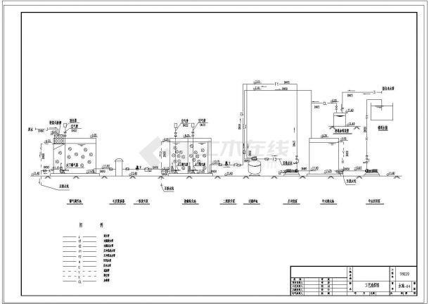 5t每小时大厦污水处理工程设计图纸-图一