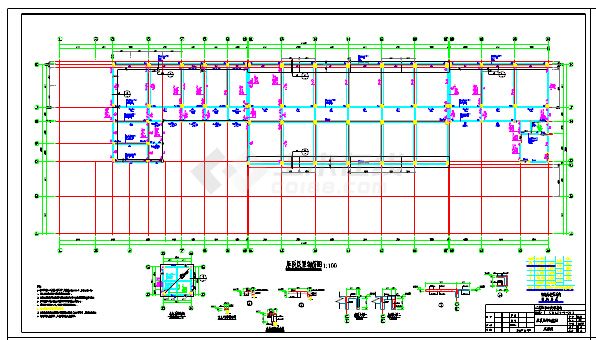 示范性综合实践基地实践楼结构施工图-图一