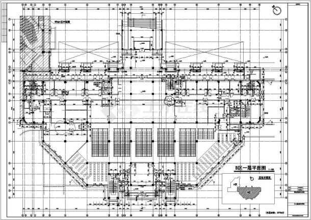 【上海】某10层现代风格高校图书馆建筑施工图-图二