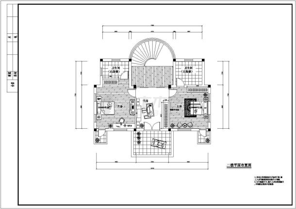 某地区高档别墅装饰设计CAD施工图-图二