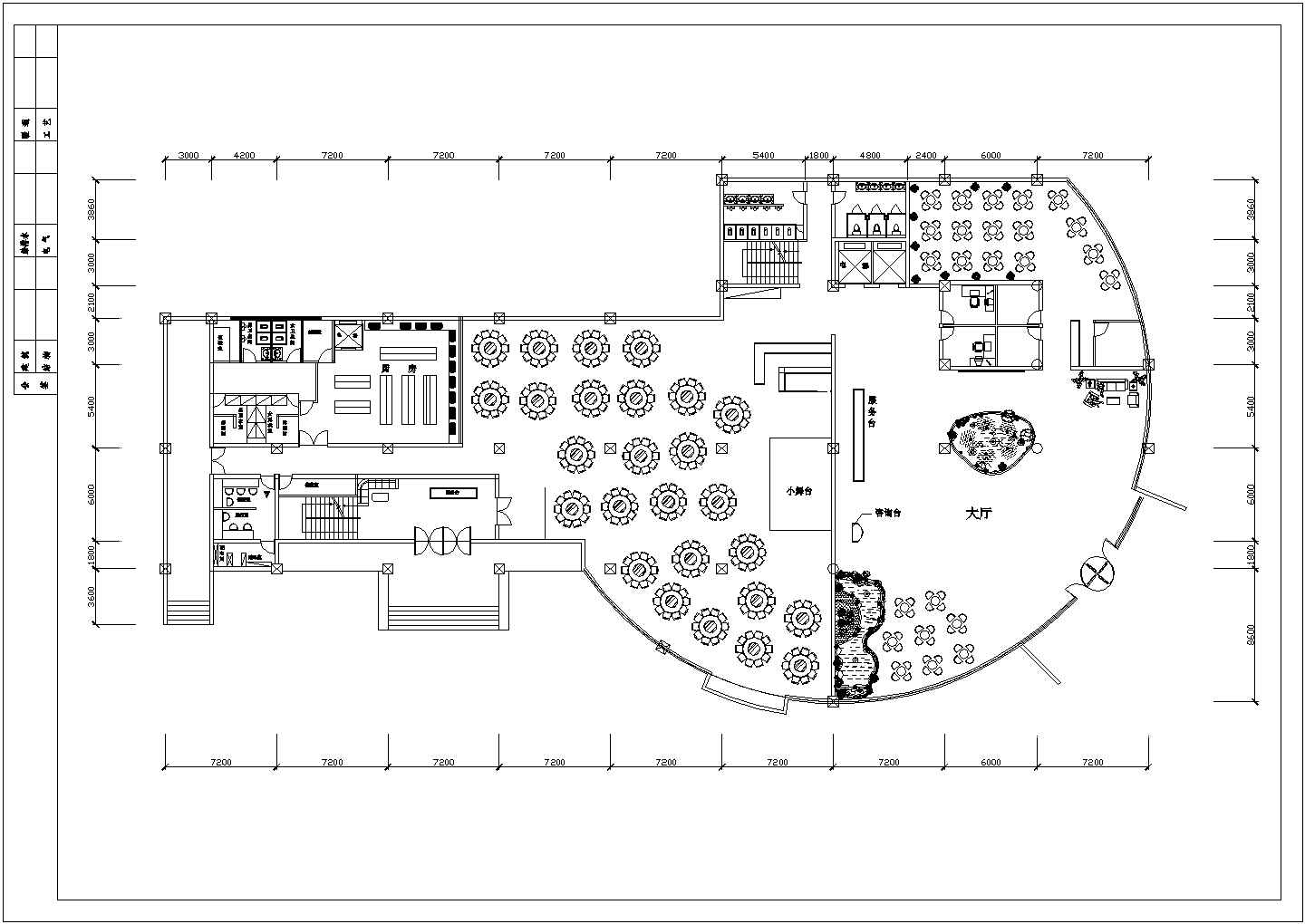 某地区酒店装修设计方案施工CAD图