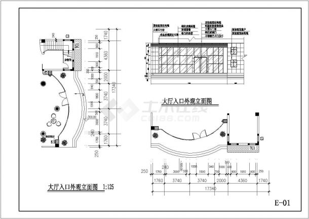 某地区淋浴房建筑结构施工图（含效果图）-图二