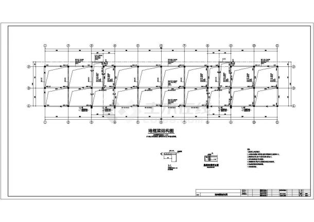 四层框架结构宿舍楼结构设计施工图-图二