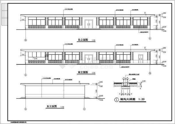 全套职工餐厅CAD建筑设计施工图纸-图一