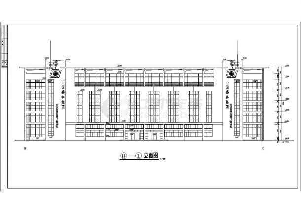 某地大型五层厂房建筑cad施工图纸（标注详细）-图二