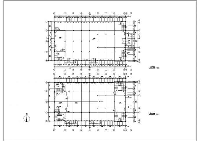 某地三层教堂建筑cad设计图纸（标注详细）_图1