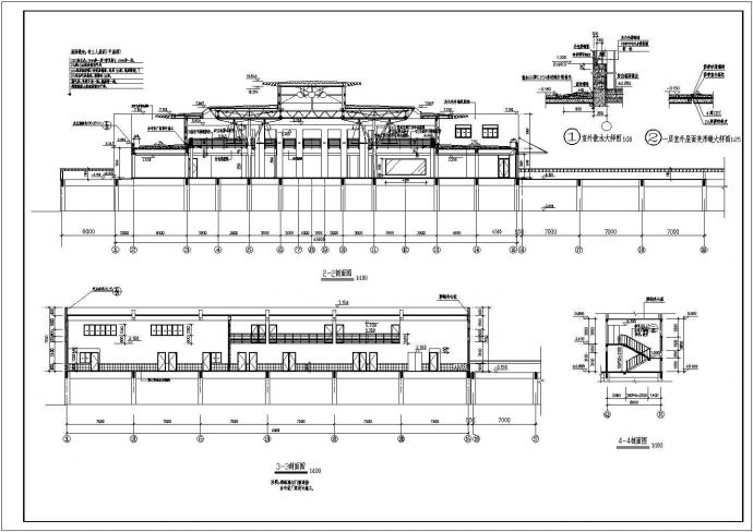 某地大型汽车展厅建筑cad设计图纸（节点详图）_图1
