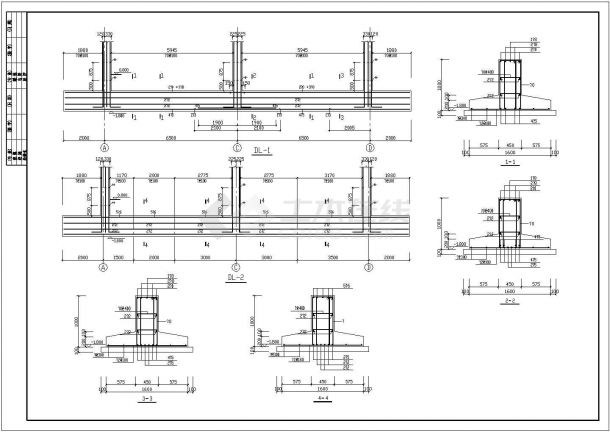 某地区住宅楼底框结构设计CAD施工图-图二