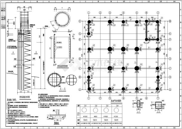 某地区住宅楼底框专混结构CAD施工图-图二