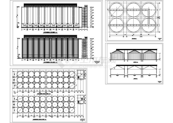 粮食筒仓方案设计图共四张