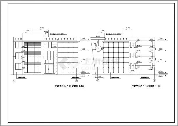 某小型办公楼精装CAD设计施工图纸-图一