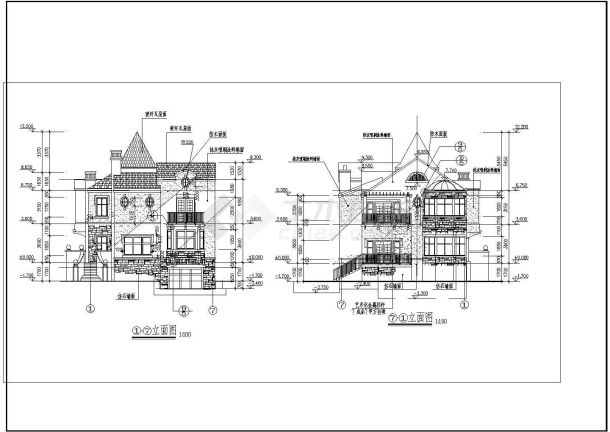 精美二层半带地下室别墅详细设计图-图二