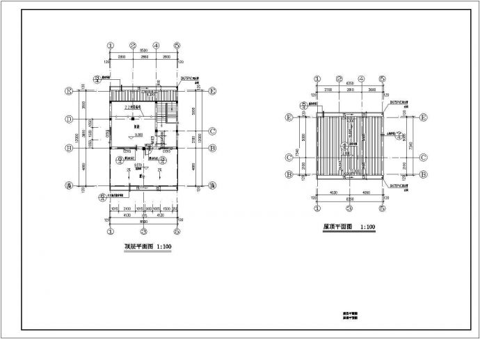 砌体结构居民别墅楼建筑、结构设计图_图1