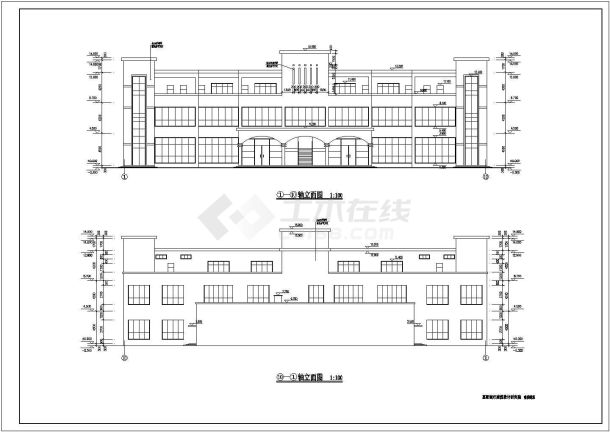 四川省西部某城市员工餐厅建筑设计图-图一