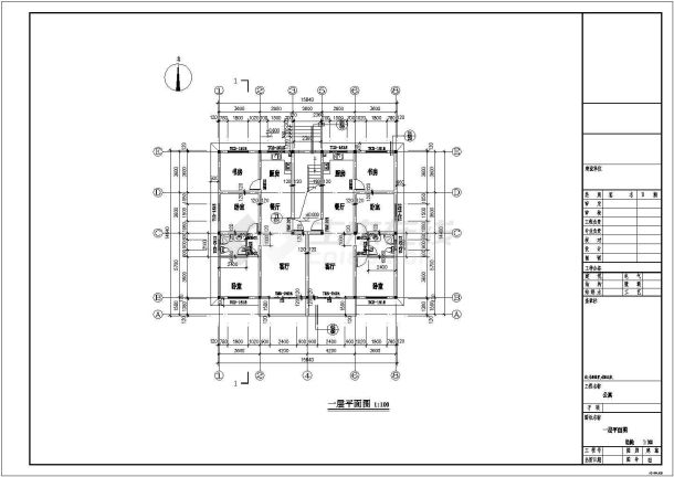 三层砖混结构民房建筑+结构施工图-图二