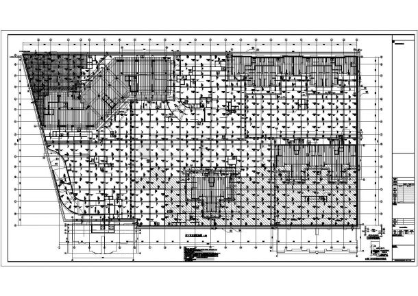 地下单层混凝土框架结构附建式地下车库结构施工图-图二