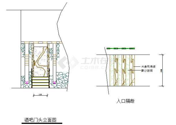 某区酒吧装修设计方案图纸（共11张）-图一