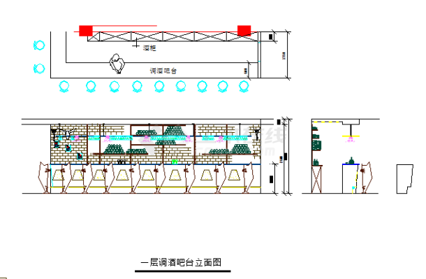 某区酒吧装修设计方案图纸（共11张）-图二