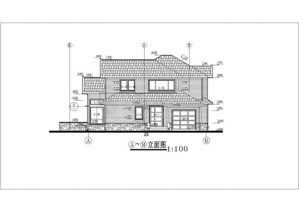 现代风格双层小型别墅建筑设计方案图-图二