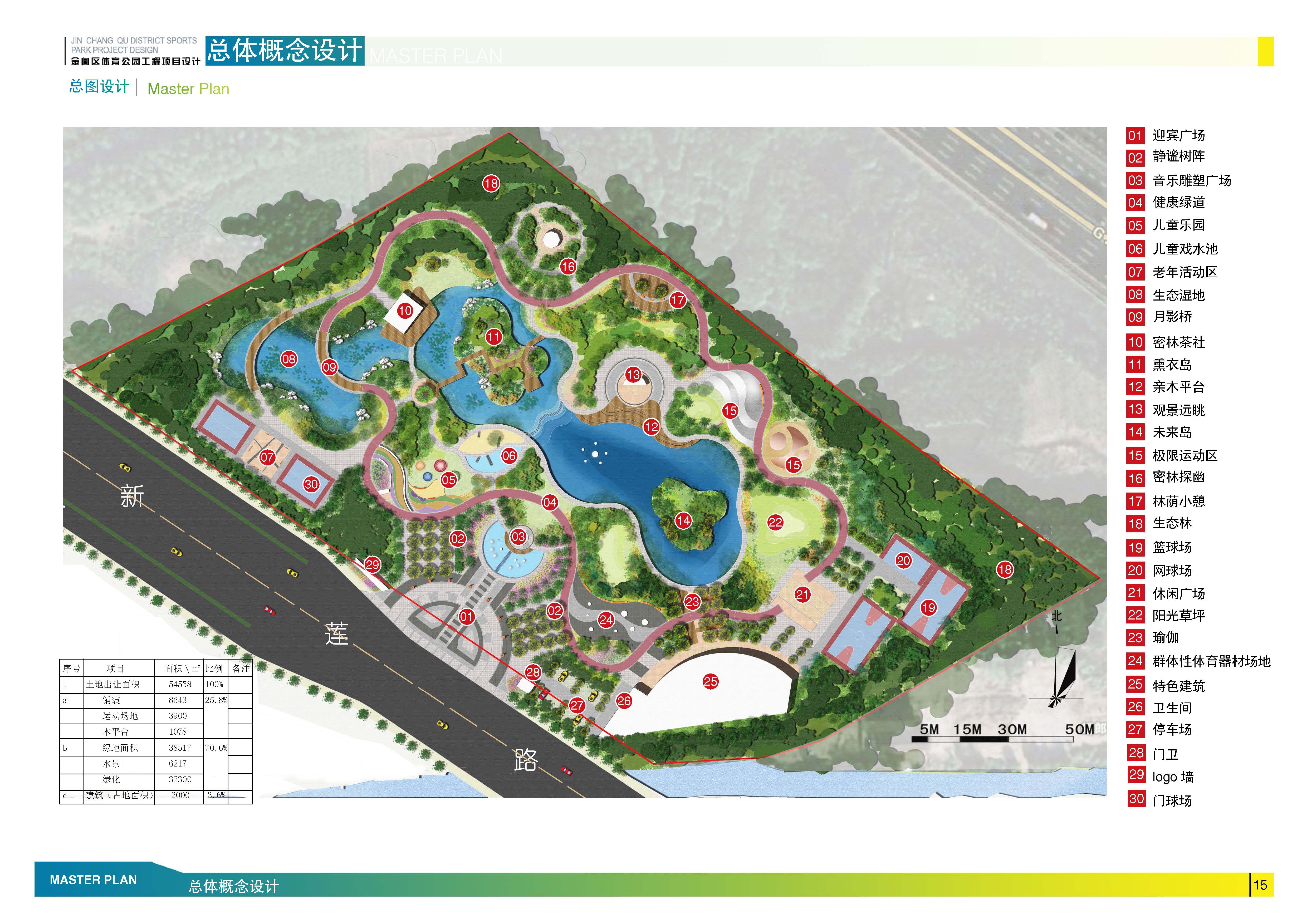 【苏州】现代简约活力动感体育公园景观规划设计方案（jpg格式）