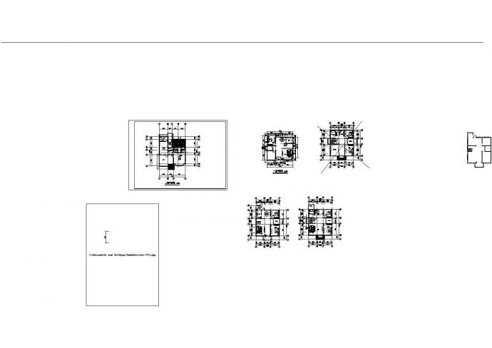 二层独栋别墅施工建筑图，共五张_图1